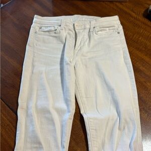 7 For All Mankind Off-White Denim Jeans